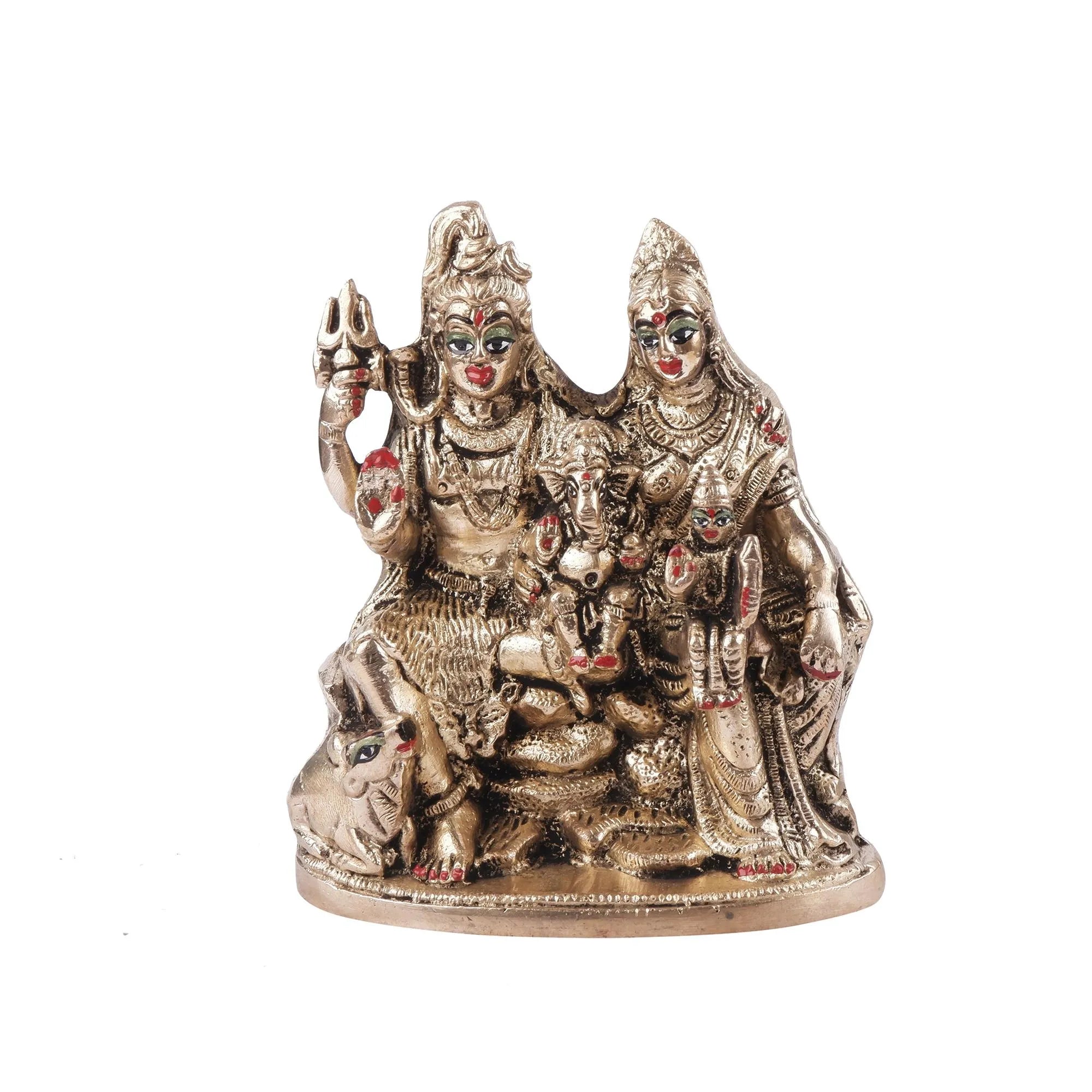 Brass Shiv Pariwar Idol(5.9 Inch)