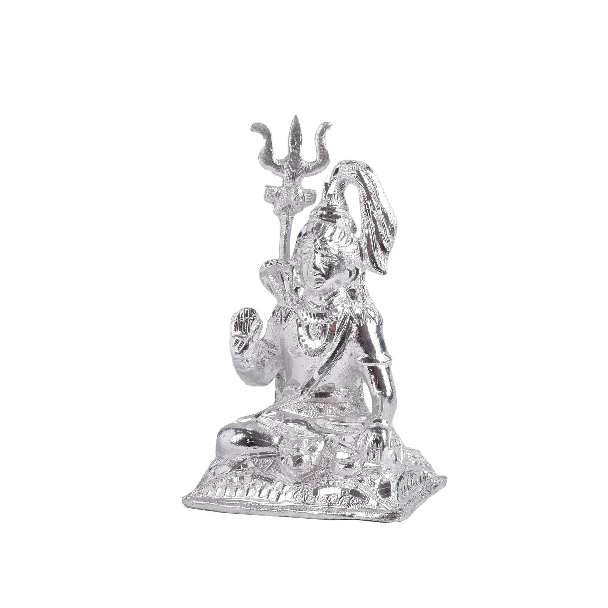 White Metal Shankar Idol (7.4 Inch)