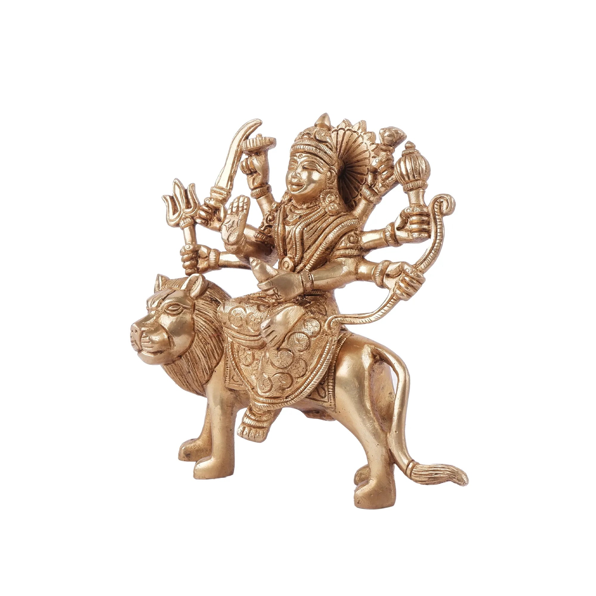 Brass Durga Idol (5.9 Inch)