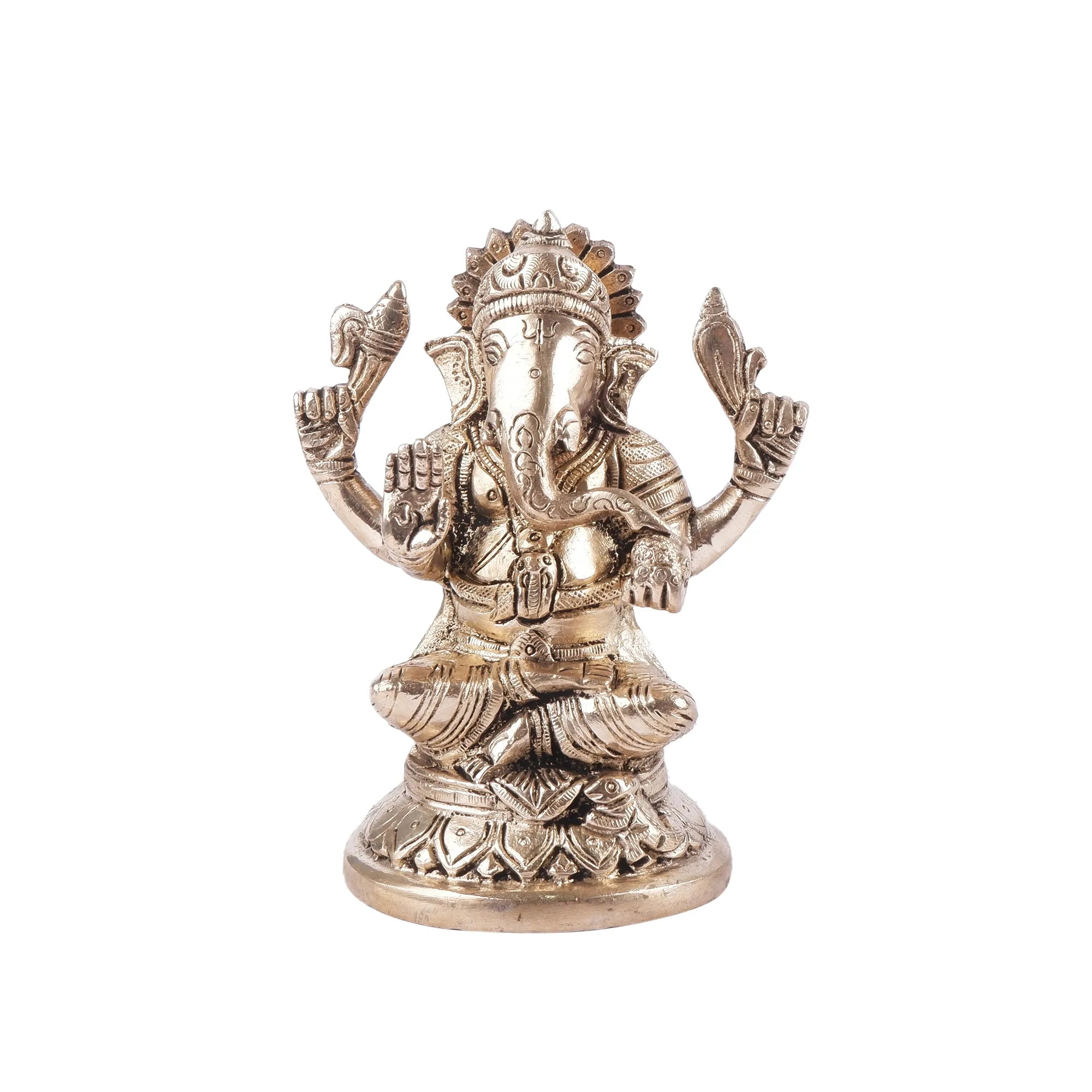 Brass Ganesh Idol (5.5 Inch)