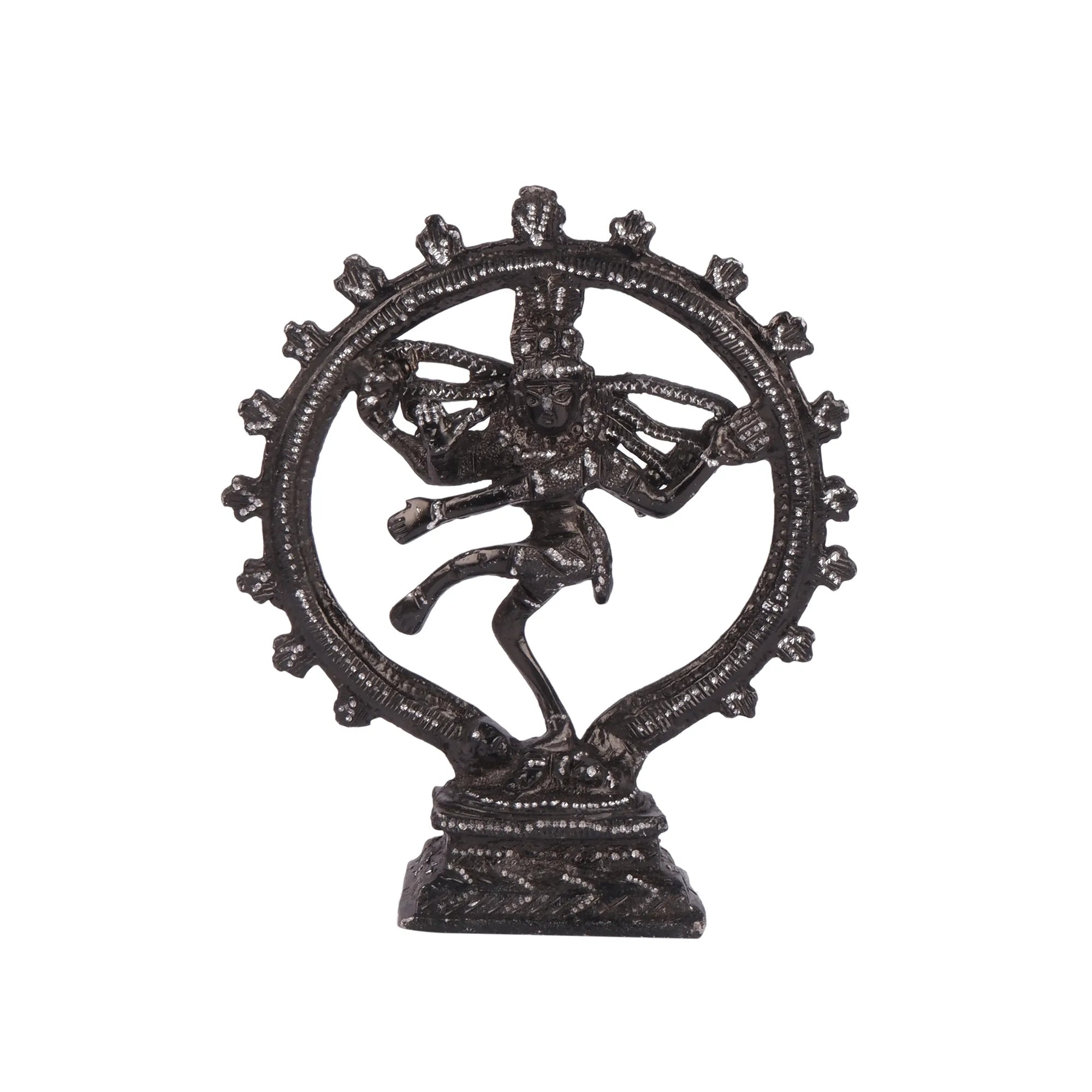 White Metal Natraj Idol (7 Inch)