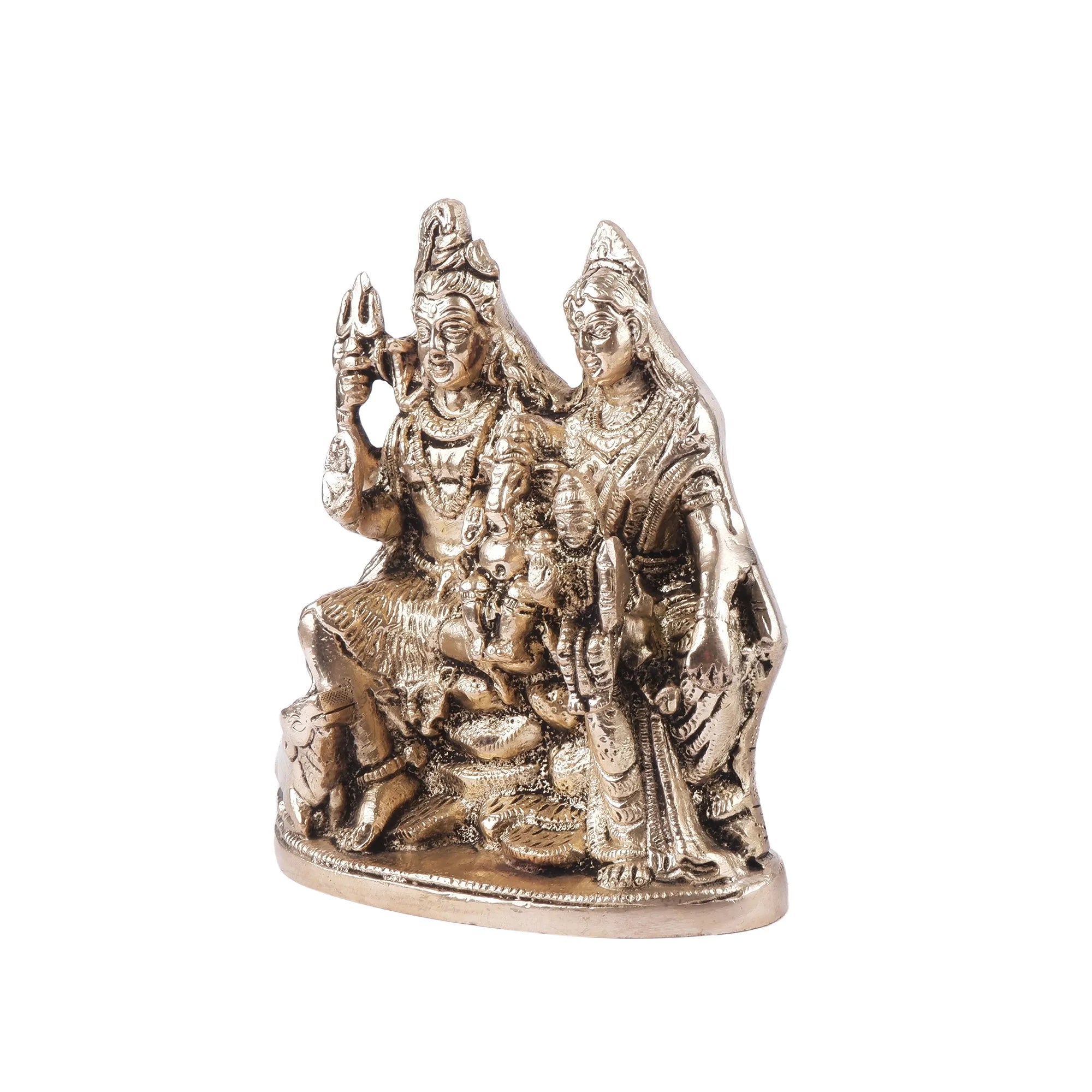 Brass Shiv Pariwar Idol (5.9 Inch)