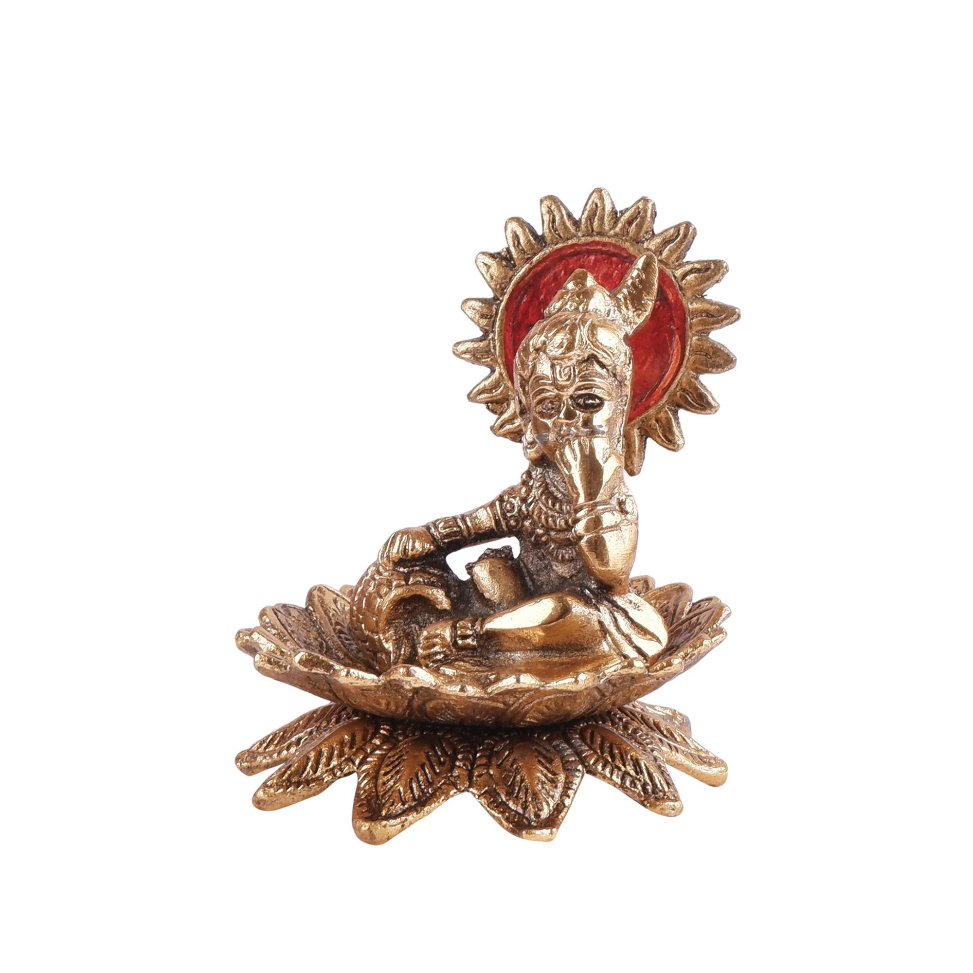 Golden Colour Laddu Gopal (3.9 Inch)