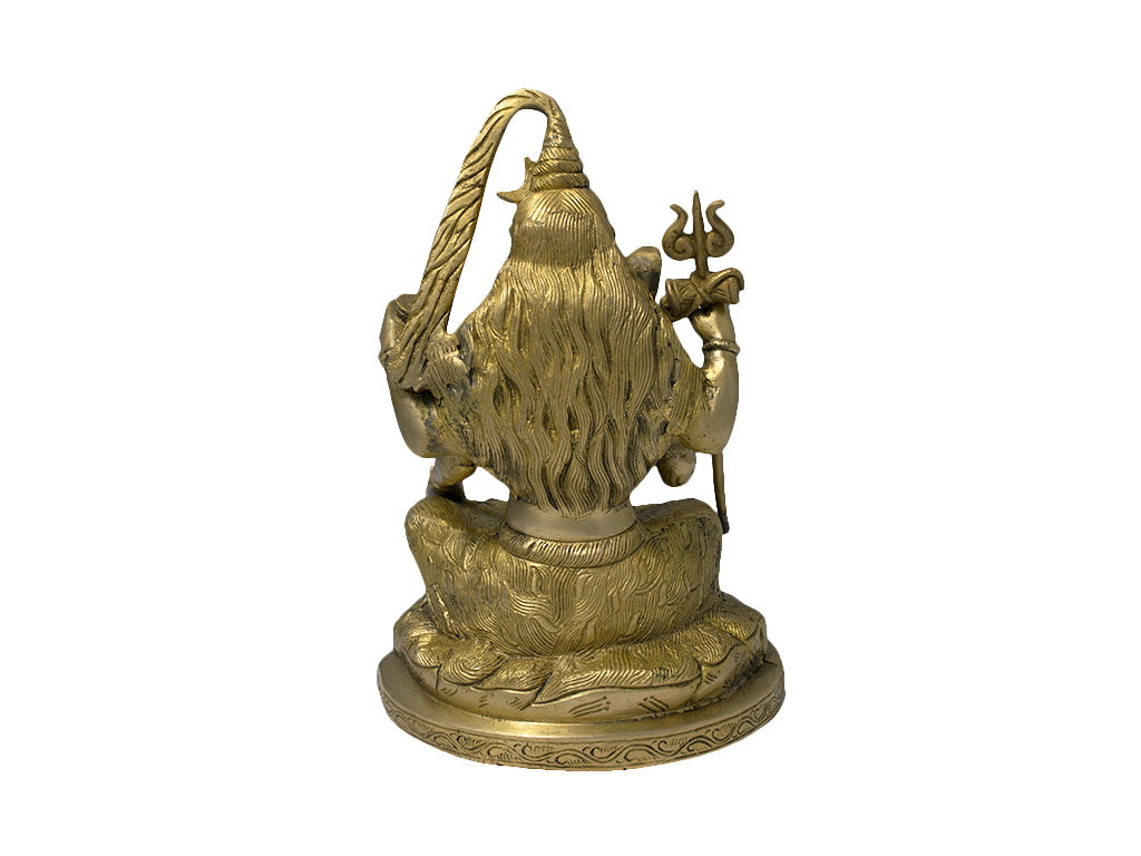 Brass Bhagwan Shankar God Idol (8.2 Inch)