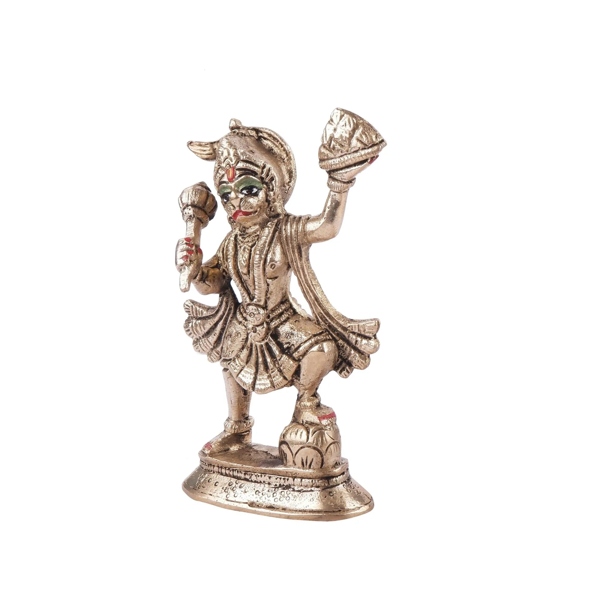 Brass Hanuman Idol (5.5 Inch)